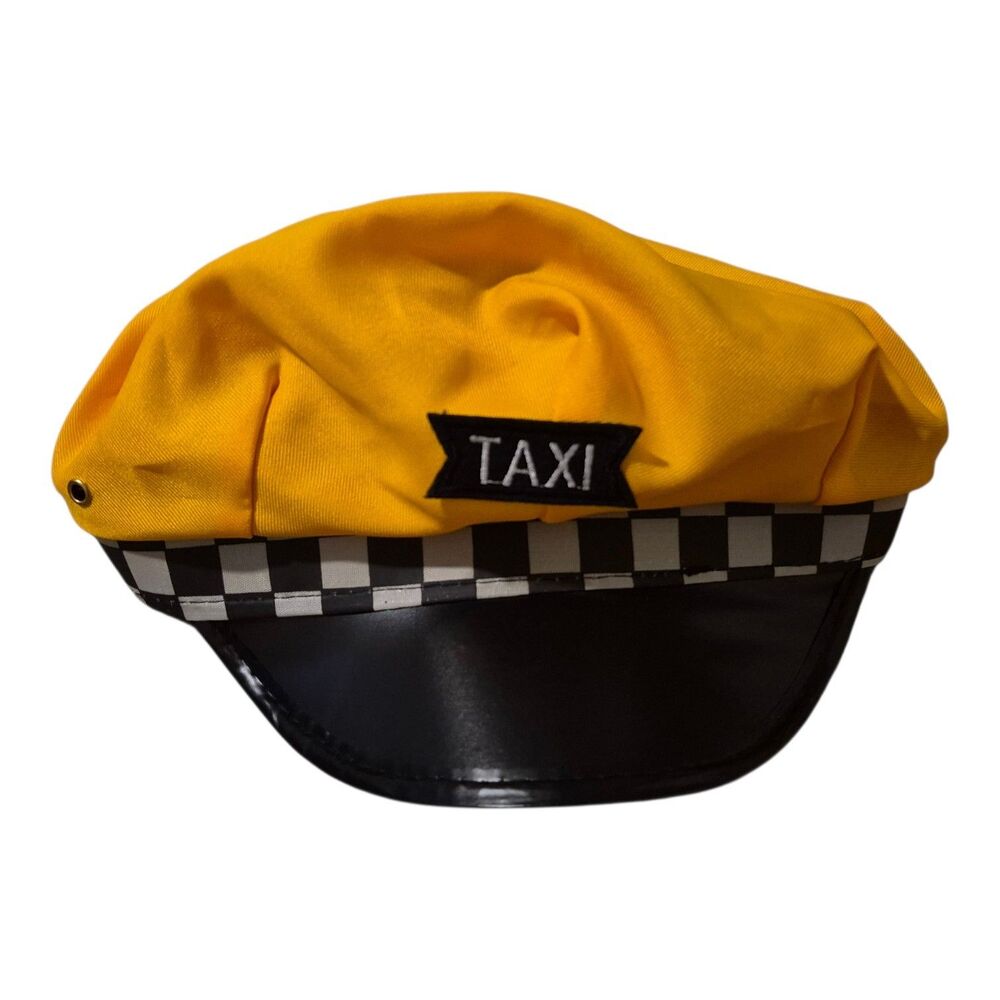 Taxi Yellow Hat Cap Halloween Cosplay Costume Assessory Yellow